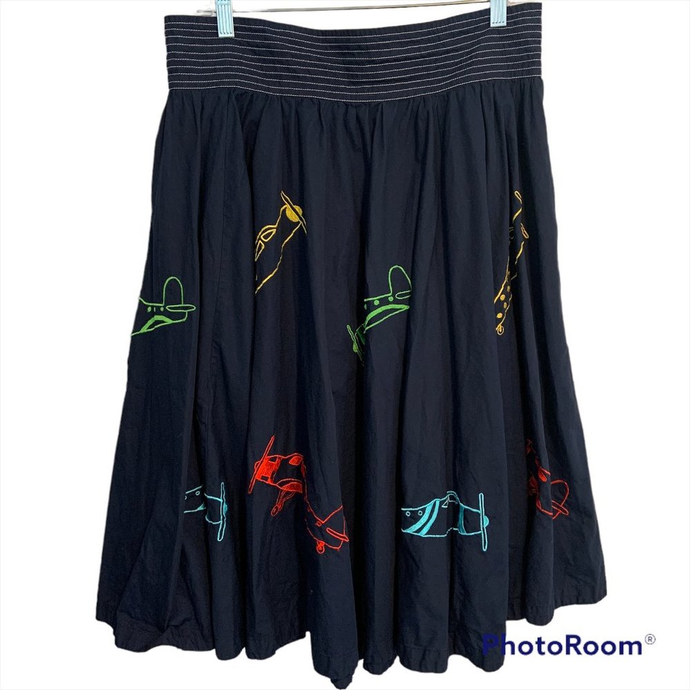 eShakti Skirt Navy Blue